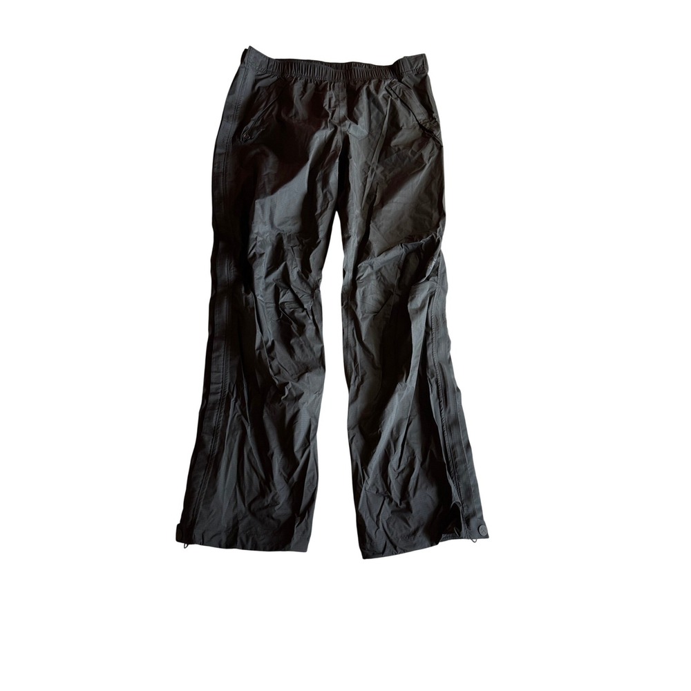 REI Co-op Peak 2.5L Rain‎ Pants Mens Medium Black Waterproof Full Zip Hiking EUC